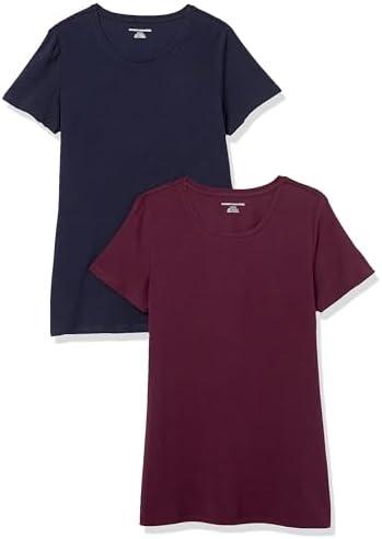 Amazon Essentials Women's Regular-Fit Short-Sleeve Crewneck T-Shirt, Multipacks XXL