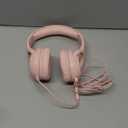 Kids Headphones with Microphone Foldable Stereo Tangle-Free 3.5mm Jack Wired Cord On-Ear Headset for Children/Teens/Boys/Girls/Smartphones/School/Kindle/Airplane Travel/Plane/Tablet (Pink)