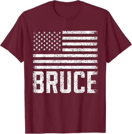 Bruce Birthday Forename Name Personalized USA T-Shirt Size S