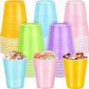 Kochorie 50 Pack Disposable Plastic Cups 12 Ounce Drinking Party Cups Bulk Party Cups for Spring Easter Parties Wedding Birthday Graduation Picnics Events, Pastel Rainbow