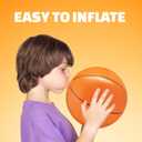 Inflatable Basketballs (Pack of 12) 16-inch Beach Balls for Pool Beach Toys & Basketball Party Favors for Kids Sports Themed Birthday Party Decorations, Outdoor Backyard Summer Pool Games Supplies