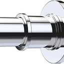 BRIOFOX Industrial Shower Curtain Rod - Never Rust Non-Slip 43-72 Inch 304 Stainless Steel, Chrome