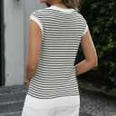 CiCiBird Women Summer Cap Sleeve Sweaters Knit Crew Neck Pullover Tank Tops 2025 Casual Trendy Shirt (XL)