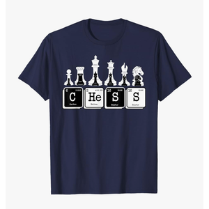 Funny Chess Set Pieces Periodic Table Board Game Player Gift T-Shirt (Medium)