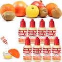 Qualirey 8 Pack Fruit Fly Trap Refill Liquid, 0.68oz/ Bottle Liquid Fruit Fly Traps for Indoors Non Toxic Safe Near Food, Effective Lure Refill for Indoor and Kitchen Use, Red