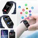 Fitness Tracker, Smart Watch for Women Men with 24/7 Heart Rate/Blood Pressure/Blood Oxygen Monitor, Sleep Tracker, Step & Calorie Counter, IP68 Waterproof Fitness Watches Compatible with Android & iPhone