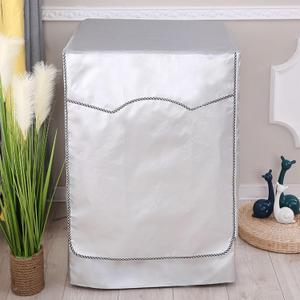 Washer/Dryer Cover for Front Load Washing Machine Cover Waterproof Dustproof Sun-Proof and Anti-UV Washer Covers for Outside W 23.6 D 26.7 H 33.5 (silvery)