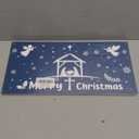 Believe Christmas Sign, Cartoon Characters Pattern Winter Home Wooden Hanging Decor, Indoor Christmas Wood Wall Hanging Sign for Living Room Bedroom Decor 7 x 14 Inches