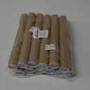 Stockroom Plus Mailing Tubes - 12 Pack, 1.5 x 12 In, Brown Kraft Cardboard - Document & Poster Storage Tubes with Caps