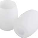 2 Pack Glass Lamp Shade for Mini Pendant Light, Opal White Glass Globe Replacement for Chandelier Light Fixture, Wall Sconce, 1 5/8" inch Fitter