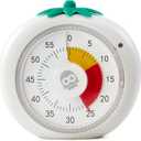 Visual Timer for Kids, 60-Minute Countdown Timers for Classroom Office Kitchen with Silent Operation, Kids Timer for Teaching with Cute Design, 4-Color Zone Pattern Pomodoro Timers (White)