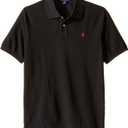 Polo Ralph Lauren Boys Classic Fit Pony Logo Polo Shirt (L/G (14-16), Polo Black)