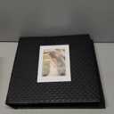 RECUTMS Scrapbook Photo Album 11x11 Black Button Grain Leather Cover DIY 4x6 5x7 8x10 Photos of Any Size