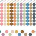 REGELETO Boho 4200 PCS 0.75 Inch 12 Colors Round Colored Dot Stickers for Students Teaching Papers, Color Coding Labels, Circle Dots Stickers for Office and Classroom (25 Sheets)