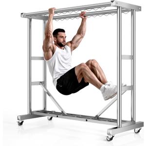 Stainless Steel Rolling Clothes Rack, 55 Inch Large Size, 700 LBS Capacity