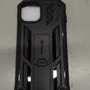 FNTCASE for iPhone 15 Plus Case: for iPhone 14 Plus Case Military Grade Rugged Cell Phone Cover with Kickstand | Shockproof TPU Protection Bumper Matte Textured Design 6.7 inch (Black)
