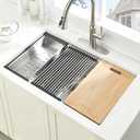 30 Inch Undermount Kitchen Sink Stainless Steel, 30 x 19 Inch Single Bowl Undermount Workstation Sink 10 Inch Deep Commercial 16 Gauge Stainless Steel, 30"x19"x10"