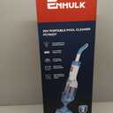 Enhulk Pool Vacuum for Above Ground Pool with a Telescopic Pole, Running time up to 1H, Handheld Rechargeable Pool Cleaner with Powerful Suction up to 18.5 GPM, Ideal for Leaves & Debris, PC10 Pro