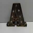 OYCBUZO Golden Black Led Marquee Letter - Industrial, Vintage Style Light Up Alphabet Letter Sign for Cafe Wedding Birthday Party Christmas Lamp Home Bar Initials Decor - A