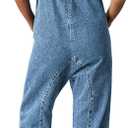 High Roller Denim Jumpsuits for Women Casual Sleeveless Loose Baggy Overalls Jeans Pants Jumpers with Pockets (Medium, Blue Tides)