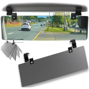 Glare Guard XL MaxView Polarized Car Visor Extender, Anti-Glare Sun Visor Extension for Car Protects Glare/UV Rays, Car Visor Extender Sun Blocker Universal 15 x 5 for Cars, Trucks & SUVs,USA Made
