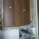 Masupu Night Stand,Mid-Century Modern Bedside Table with Storage Drawer and Open Wood Shelf,Small Gold Frame Side Table for Bedroom,Living Room, Walnut