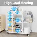 PUNCIA All-In-One Movable Tumbler and Cap Press Stand, Space Saving 3-Tier Heat Transfer Organizer Workstation with Cup Holder and Hat Storage Ideal for Craft Room Studios Home Craftsman DIY Makers
