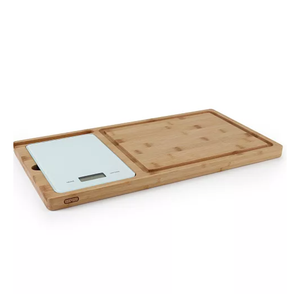 Prep-Tech Bamboo 20" x 10.5" Cutting Board and Kitchen Scale