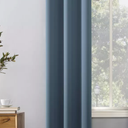 Sun Zero Blackout Kenneth Energy Saving Grommet Curtain Panel, 1 Panel, Size 40"x52"
