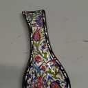 LEMOSE Handmade Ceramic Spoon Rest - Unique Tulip Design Craftsmanship Spoon Holder - Decorative Colorful Spoon Rest for Kitchen Counter Stove Top - Kitchen Decor and Accessories