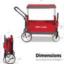 Radio Flyer Wagon for Kids, Baby Stroller, Outside Toys for Toddlers 1-3, Rolling Cart, Beach Cart with Wheels, Convertible Stroller Wagon for Kids Ages 1+ Years, Red