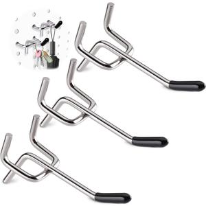 2 x 60 PCS 2 Inch Pegboard Hooks, Heavy Duty Peg Board Organizer Accessories, Tool Hangers Fit 1/4" Pegboard, Perfect for Garage Storage, Workshop, Craft Room and Wall Hanging Tool