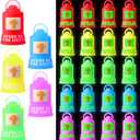 Halloscume 25 Pcs Vbs 2026 Jesus is The Light Lanterns Figures Glow in Dark Jesus Lights The Way Sign Christian Religious Gift Hide and Seek Sunday School Favor (Partially Glowing,Multicolor)