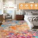 10x14 Area Rugs for Living Room Rug Washable: Abstract Large Rug Indoor Modern Carpet Non Slip for Dining Room Bedroom Nursery Home Office Colorful