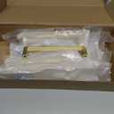 10 Pack 5Inch Kitchen Cabinet Handles Brushed Gold Knurled Cabinet Pulls Gold Drawer Pulls Kitchen Hardware (5'' Hole Center(128mm))