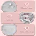 Case for Beats Solo3 /Solo 4 On-Ear Headphones, Portable Travel Hard Shell Storage Bag (Rose Gold)