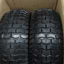 GICOOL 2 Pack, 13x5.00-6 Flat Free Lawn Mower Tire and Wheel, 13x5-6 Riding Lawnmower Tire with 3"-6" Centered Hub and 3/4" & 5/8" Bearings, Tractor Turf Tire Turf-Friendly, 2 Pack