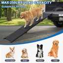 Dog Ramp for Car 71" X 17.6" Extra Long Folding Aluminum Pet Ramp for Large Dogs up to 250 LBS, Portable Waterproof Dog Ramps for SUV Truck Cars