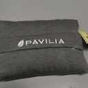 PAVILIA Soft Travel Blanket, Compact Airplane Blanket in Bag, Portable Blanket Pillow Set, Lightweight and Packable Plane Flight Car Trips Travel Home Office Gift Accessories, Gray, 65x40 inches