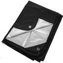Arcturus Insulated Tarp, Reusable Heavy Duty Thermal Survival Blanket  60x82in, Reflects 90% Body Heat, Waterproof, Windproof, 3-Layer Design, Reinforced Grommets, Black