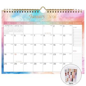 Lbylyhxc 2026 Calendar - Includes January 2026 to June 2027-18 Monthly Wall Calendar 2026, 11 x 8.5 Inches.Thick Paper with Julian Dates and Block for New Year and Christmas Presents (Wall Calendar 2026-2027 Colorful), Pack of 3