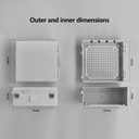 Electrical Junction Box, Ventilated Design, Cable Grommets, Indoor/Outdoor Use with Mounting Panel & Hinged Cover. Waterproof IP 65. (Grey Cover, 13"x13"x5.1")