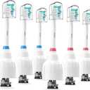 Replacement Toothbrush Heads Compatible with Philips Sonicare E-SeriesReplacement Heads Fit Sonicare E-Series Essence Xtreme Elite Advance and CleanCare Screw-on Electric Toothbrush, BN728, 6 Pack
