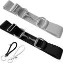 Huaerle 1.5 inch Elastic Equestrian Belt with Bit Buckle and Leather Key Strap