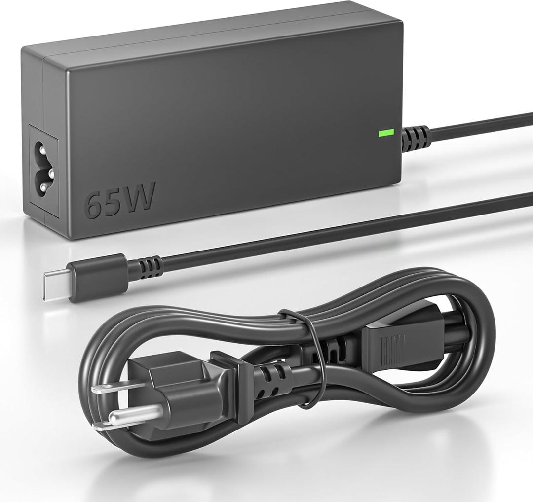65W Type USB-C Charger Compatible with HP Chromebook and More Usbc Power Supply Adapter Fast Power Cord SM65CL SM45CL-01 02 SK90A200225 SK90200325