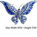 Crystal Bling Sparking Car Fragrance Butterfly Car Diffusser Air Freshener with Vent Clip (Light blue)