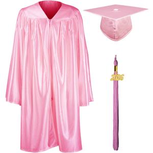 GraduationMall Shiny Kindergarten & Preschool Graduation Gown Cap Set with 2026 Tassel, Small
