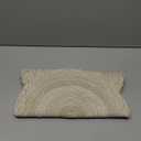 Floroom 15 Inch Round Braided Placemats Set of 4, Washable Heat Resistant Cotton Polyester Circle Boho Place Mats for Kitchen Dining Table - Canvas Beige Bordered