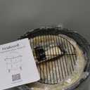 Realcook Vertical 17 Inch Steel Charcoal Smoker, Heavy Duty Round BBQ Grill for Outdoor Cooking, Black