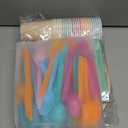 Zhehao 175 Pcs Candy Colors Party Supplies Set Colorful Disposable Tableware Kit with Plates, Cups, Napkins, Cutlery for Baby Shower, Birthday, Wedding